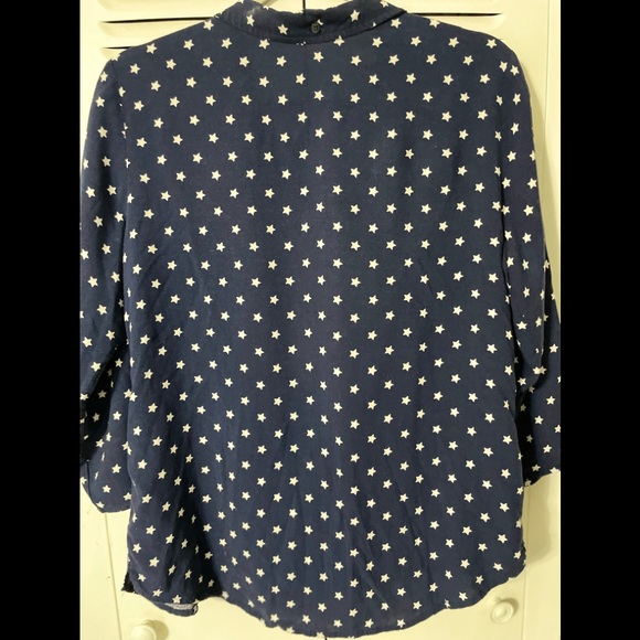 JASON MAXWELL BLUE and white star shirt woman size S - Picture 3 of 16